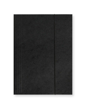 TECZKA NA DOKUMENTY A4 NA GUMKĘ PRESZPANOWA, CZARNA