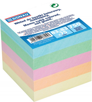 KOSTKA WKŁAD DONAU NIEKLEJONA 83X83X75MM KOLOROWA