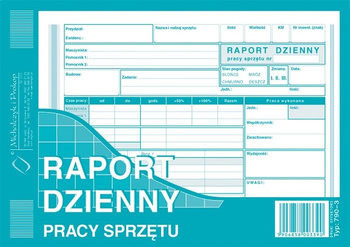 DRUK RAPORT DZIENNY PRACY SPRZĘTU, 790-3