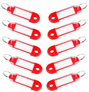 ZAWIESZKI , BRELOCZKI , IDENTYFIKATORY DO KLUCZY CZERWONE