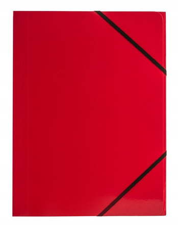 TECZKA NA DOKUMENTY A4 NA GUMKĘ NAROŻNĄ TETIS, CZERWONA