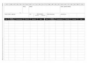 DRUK KARTOTEKA MAGAZYNOWA A5, 50 KART, 344-3