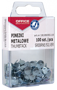 PINEZKI METALOWE OFFICE PRODUCTS W PUDEŁKU 100SZT.