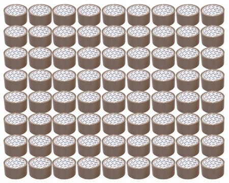 Taśma pakowa akrylowa OFFICE 48mmx 50y, brązowa, 72 sztuki