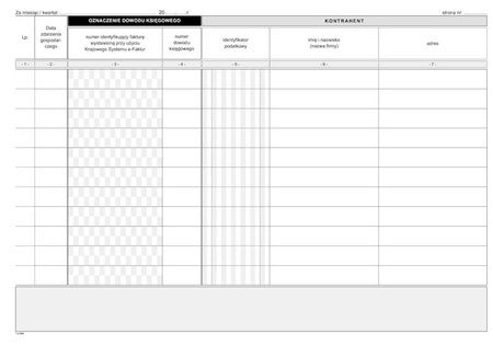 DRUK PODATKOWA KSIĘGA PRZYCHODÓW I ROZCHODÓW A4, K-1