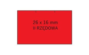 ETYKIETY CENOWE DO METKOWNICY DWURZĘDOWEJ PROSTE 3000 ETYKIET, CZERWONE