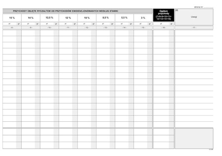 R-2 ewidencja przychodów A4 – druk dwustronny, album 32 strony (od 2026)