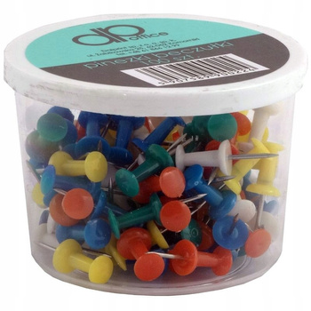 PINEZKI KOLOROWE BECZUŁKI DALPRINT W POJEMNIKU, 100 szt.