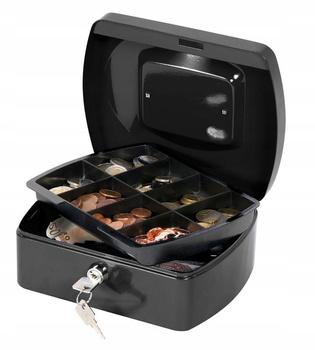 Q-Connect kasetka na pieniądze średnia 205×85×160 mm czarna