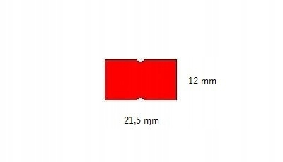 ETYKIETY MHK 1 RZĘDOWE, 3000 ETYKIET, CZERWONE