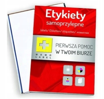 ETYKIETY SAMOPRZYLEPNE 210X297mm, MEMO, 100 ARKUSZY A4