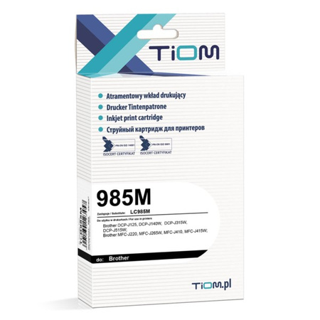 Tusz Tiom do Brother LC-985M DCP-J125 MFC-J415W czerwony