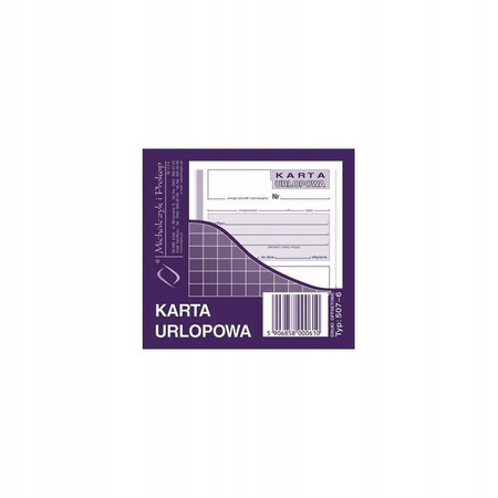 DRUK KARTA URLOPOWA, 507-6