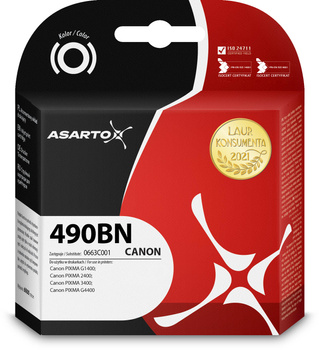 Tusz Asarto do Canon GI-490BK 0663C001 PIXMA 2400 G4400 czarny