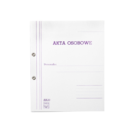 TECZKA AKT OSOBOWYCH A4 BIGO OCZKOWA KARTONOWA 10SZT.