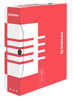 PUDŁO ARCHIWIZACYJNE DONAU, KARTON, A4/80MM, CZERWONE