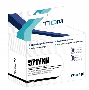 Tusz Tiom do Canon CLI-571Y 0388C001 MG-5750 żółty