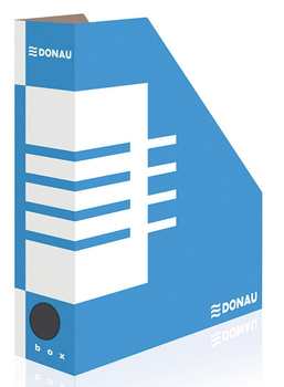 POJEMNIK NA DOKUMENTY DONAU, KARTON, ŚCIĘTY, A4/80 BIAŁY / NIEBIESKI