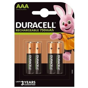 Baterie , akumulatorki Duracell  HR03 AAA B4 750 mAh 4szt.