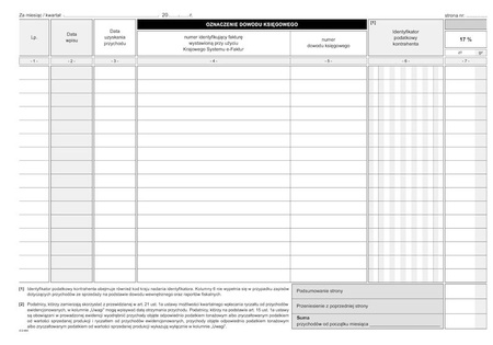 R-2 ewidencja przychodów A4 – druk dwustronny, album 32 strony (od 2026)