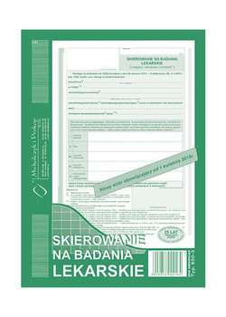DRUK SKIEROWANIE NA BADANIE LEKARSKIE A5 850-3