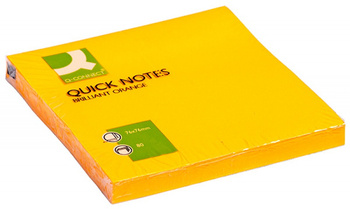 BLOCZEK SAMOPRZYLEPNY KARTECZKI 76X76MM POMARAŃCZOWE