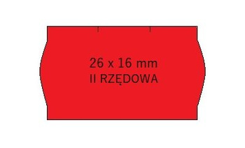 ETYKIETY CENOWE DO METKOWNICY DWURZĘDOWEJ FALA 3000 ETYKIET, CZERWONE