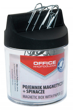 POJEMNIK MAGN. NA SPINACZE OFFICE PRODUCTS, OKRĄGŁY ZE SPINACZAMI