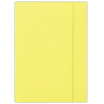 TECZKA NA DOKUMENTY A4 Z GUMKĄ DONAU KARTONOWA W KRATKĘ, ŻÓŁTA