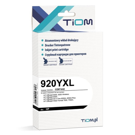 Tusz Tiom do HP 920XL CD974AE OfficeJet 6000 7000 żółty