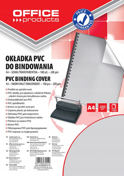 OKŁADKI DO BINDOWANIA FOLIOWE 100 SZT. SZARE TRANSPARENTNE