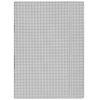 TECZKA NA DOKUMENTY A4 Z GUMKĄ DONAU KARTONOWA W KRATKĘ, BIAŁA