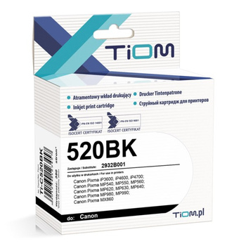 Tusz Tiom do Canon PGI-520BK 2932B001 PIXMA iP3600 czarny