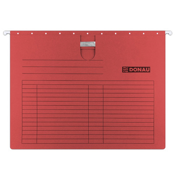 TECZKA NA DOKUMENTY A4 DONAU, ZAWIESZKOWA Z WĄSEM 5SZT. CZERWONA