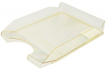 SZUFLADKA NA BIURKO OFFICE A4, TRANSPARTENTNA ŻÓŁTA