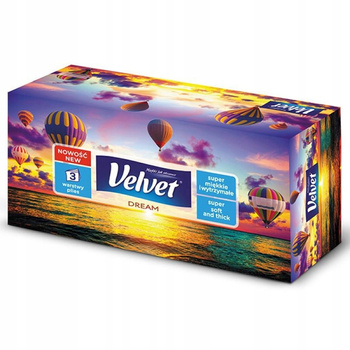 CHUSTECZKI HIGIENICZNE VELVET DREAM, 3-WARSTWOWE, 90 SZT