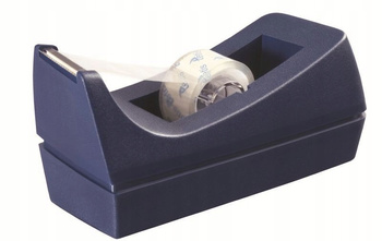 TETIS dyspenser do taśm biurowych czarny ergonomiczny stojak do taśm klejących