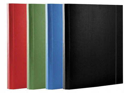 TECZKA NA DOKUMENTY A4 NA GUMKĘOFFICE 3CM, CZARNA