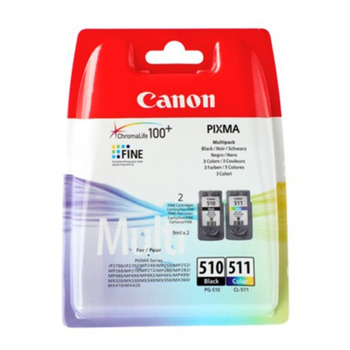 Zestaw  dwóch  tuszy Canon  PG510/CL511 do MP-240, 260, 490 czarny i kolorowy