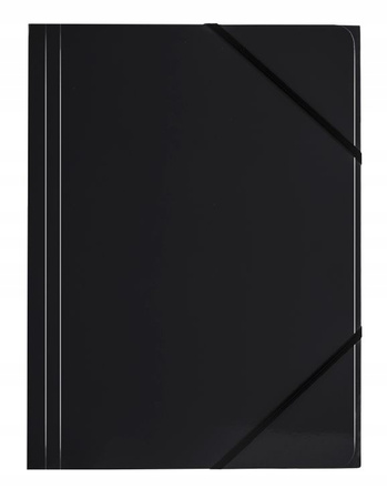 TECZKA NA DOKUMENTY A4 NA GUMKĘ NAROŻNĄ TETIS, CZARNA