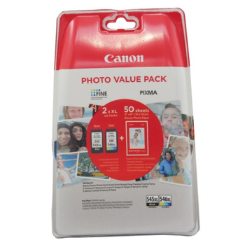 Tusz Canon PG545XL/CL-546XL + 50x GP-501 do PIXMA iP2820, TS3351 czarny + kolorowy