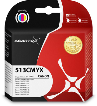 Tusz Asarto do Canon CL-513 2971B001 iP2700 MX420 kolorowy