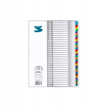 PRZEKŁADKI DO SEGREGATORA LAMINOWANE A4 TEKTUROWE 1-31