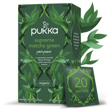 Herbata Pukka Supreme Matcha Green 20 torebek ekologiczna zielona herbata bio