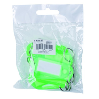 BRELOK DO KLUCZY, ZAWIESZKI DO KLUCZY Q-CONNECT, 50X20MM, 10SZT., ZIELONE