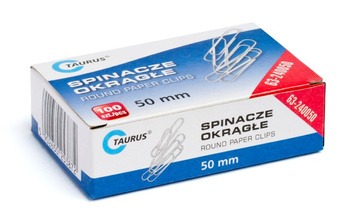 SPINACZE BIUROWE 50 MM TAURUS METALOWE, 1X100SZT