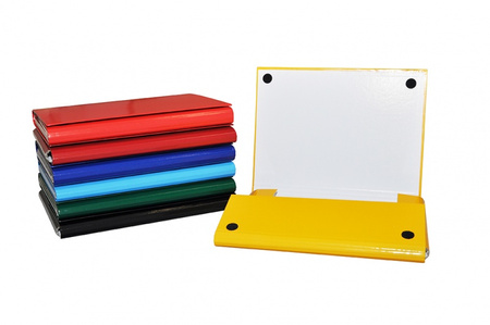 TECZKA NA DOKUMENTY A4 Z RZEPEM OFFICE 4CM, 3-SKRZYDŁOWA, NIEBIESKA