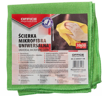 ŚCIERKA OFFICE PRODUCTS Z MIKROFIBRY, 30X30CM, MIX KOLORÓW