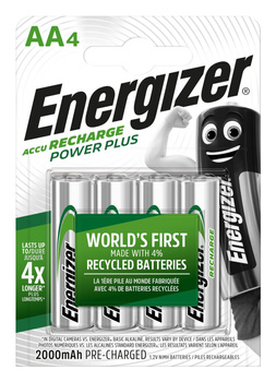 Akumulatorki AA / R6 Energizer Ni-MH 2000mAh - 4 sztuki