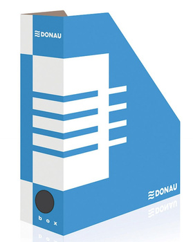 POJEMNIK NA DOKUMENTY DONAU, KARTON, ŚCIĘTY, A4/100 BIAŁY / NIBIESKI